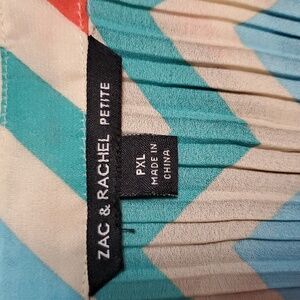 Zac & Rachel Petite Multicolor Chevron Top